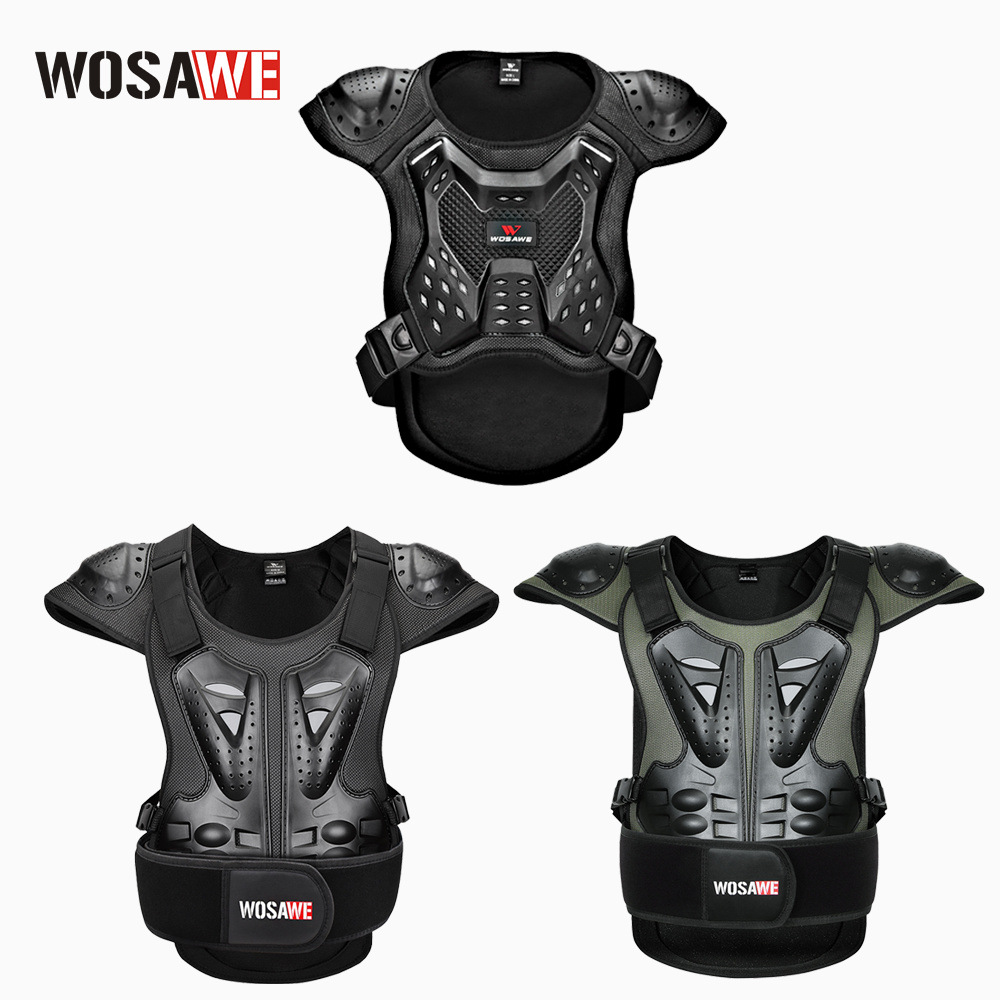 WOSAWE Off-Road Motorcycle Adult Chest and Back Protection Vest for Long-Distance Riding, Skiing, Skateboarding, and Protective Armor Jacket