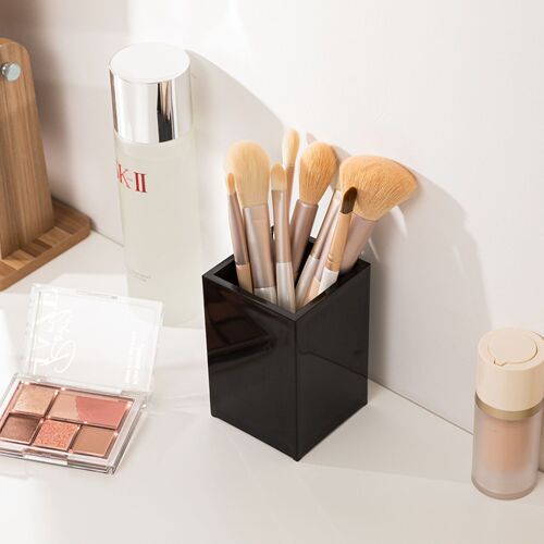 Unprinted style transparent acrylic pen holder student stationery storage box simple personalized desktop debris storage box