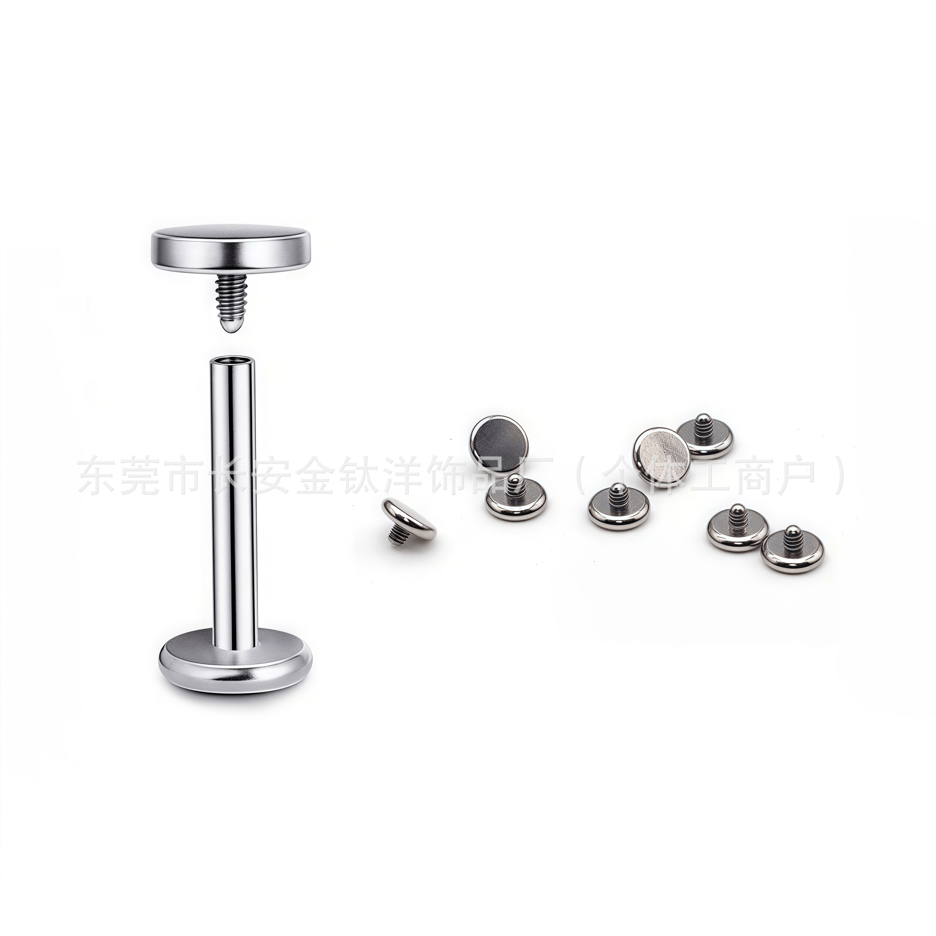 Labret piercing jewelry detail image