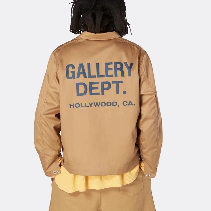 GALERÍA DEPT básica marca de moda americana chaqueta de entrenador otoño e invierno delgada hombres y mujeres pareja cremallera abrigo rompevientos