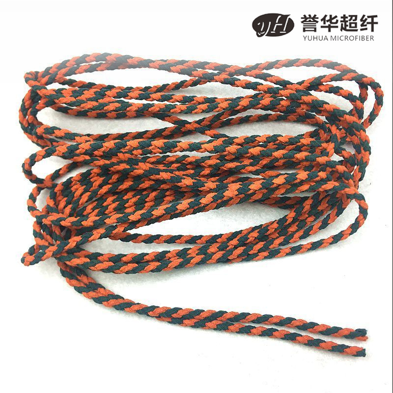 2mm-10mm直径彩色超纤皮绳 4股5股多股超纤皮条编织