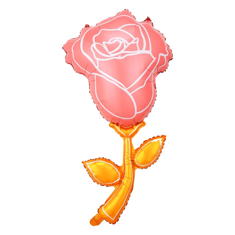 Flor globo atmósfera decoración ramo Tulip Rosa dibujos animados Girasol globo de aluminio con flor