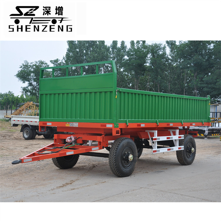 8吨农用自卸拖车 自卸挂车 拖拉机牵引拖车 工具拖车 平板拖车