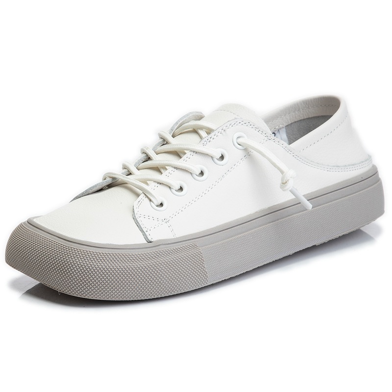 Women's Casual Shoes Genuine Leather Square Toe Versatile Style_voghion.com