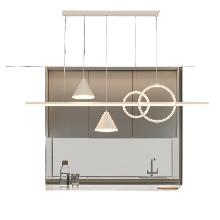 2026 nueva lámpara de bar de sala de té simple de tres cabezas en la mesa de comedor de lámpara de candelabro Zhongshan fabricantes