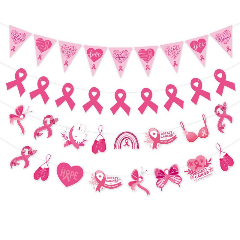 Día Internacional del Sexo Femenino Fiesta Decoración Tirando de la bandera Cuidado de la actividad de los senos Decoración de fondo Arreglo de la bandera Tirando de la bandera