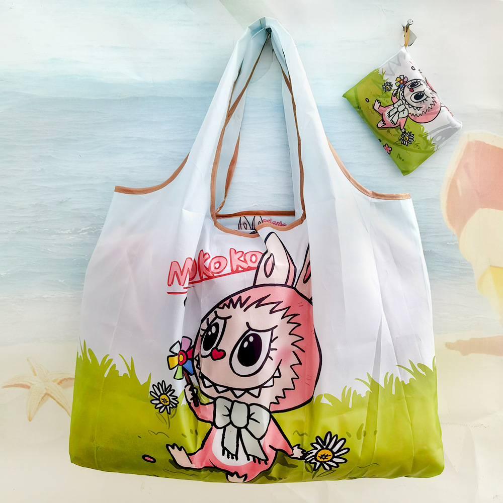大型アニメスポット折り畳み環境保護レジ袋携帯袋が軽くて、野菜バッグを買って収納するファッションを繰り返している