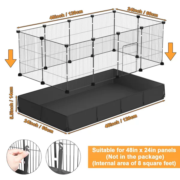 Pet enclosure, cat cage, rabbit and hamster cage with cushion, anti-urine splash, extra-large free-space villa, small indoor enclosure
