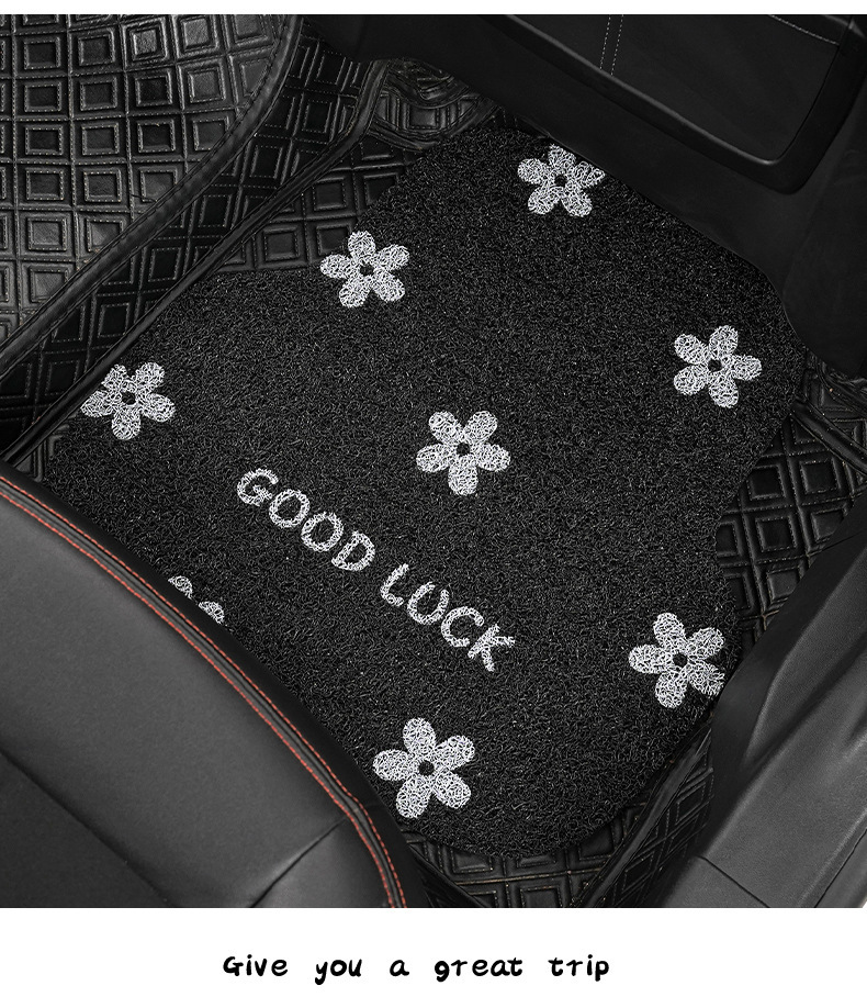 Blue Rain car floor mats, creative design, universal fit for most vehicles, anti-dirty car carpets, cute cartoon style, loop pile design, universal car mats