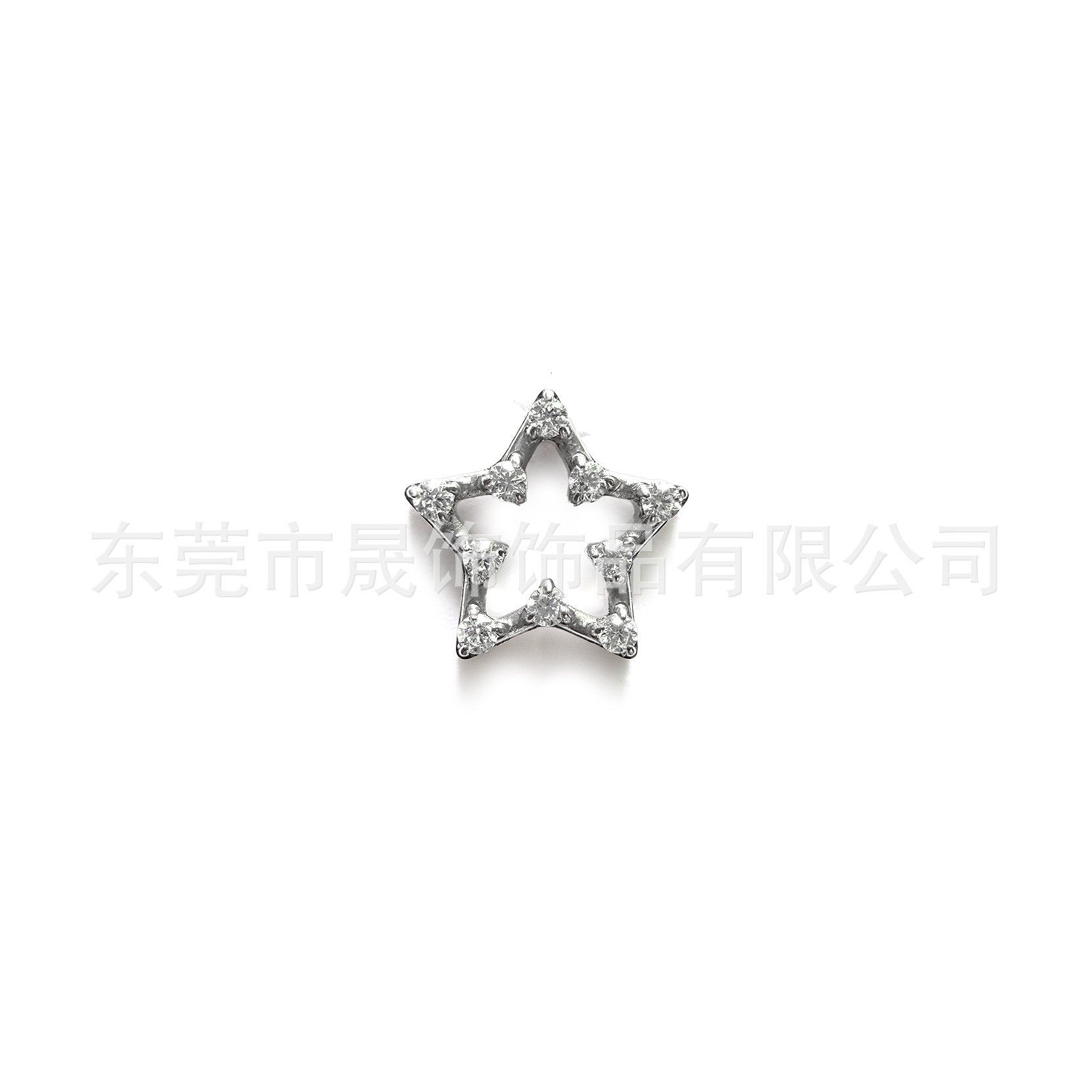 F136 Titanium Alloy Openwork 五角 Star Ear Stud Studded 5A Cubic Zirconia Helix Cartilage Stud G23 Titanium Internal Thread Piercing Jewelry