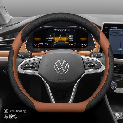 Universal for All Seasons, Steering wheel cover - universal-fit-d-shape-saddle-brown-default