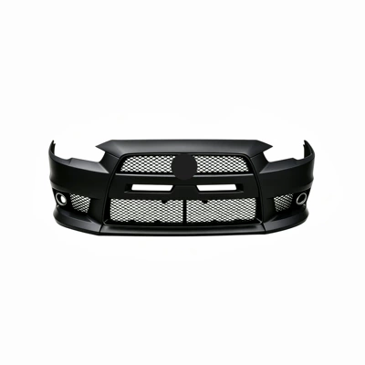 Suitable for Mitsubishi Lancer Evo10 Body Kit E10 Front Bumper Car Modification Exterior Parts Made of Pp Material (Big Surrounded) - evo-e10-black-front-bumper
