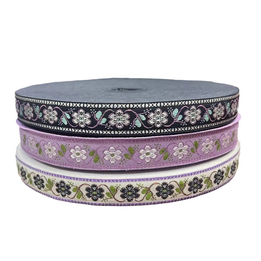 Accesorios de ropa de flores jacquard étnico AH - 2860 ancho 1,7 CM