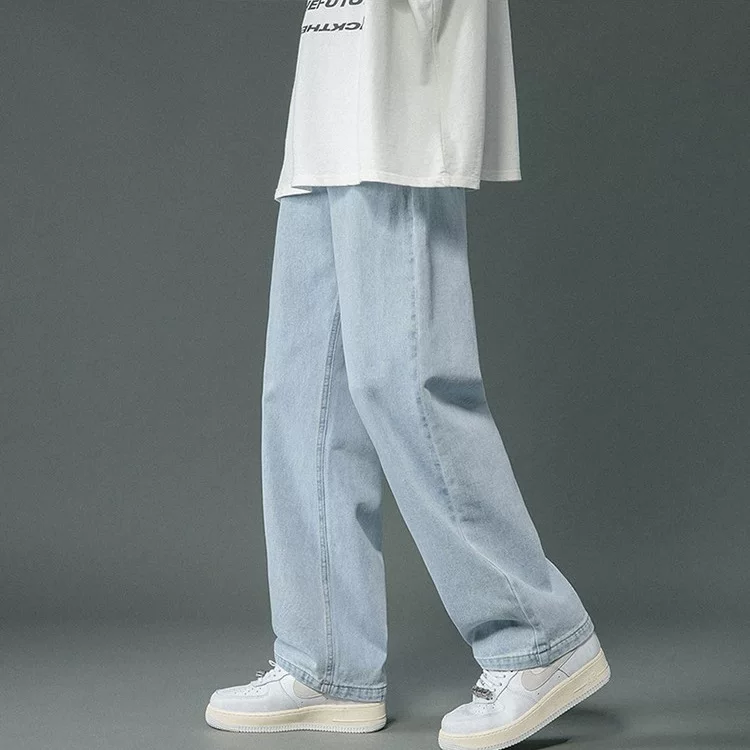 Light base jeans, Japanese trousers, oversize