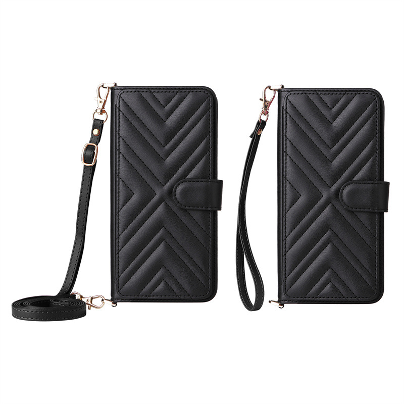 Étui portefeuille en cuir multifonction avec porte-cartes pour iphone 16 pro max_voghion.com