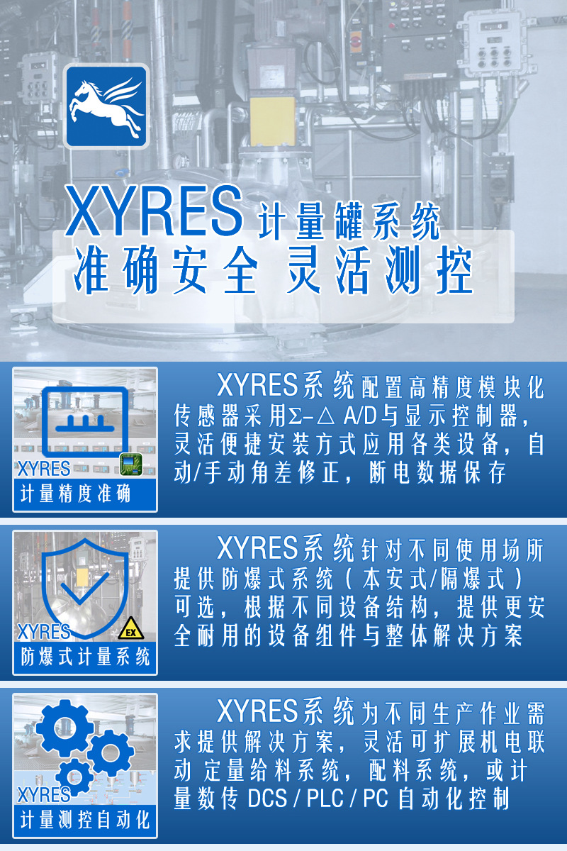 XYRES電子稱重式計量罐系統 特點