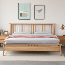 廠家直銷北歐實木溫莎床 雙人1.5米1.8米原木床簡約橡木臥室家具