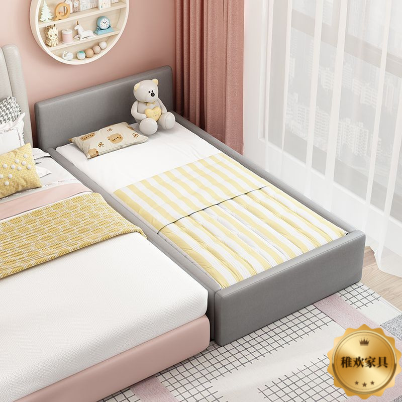 Solid Wood Bed Boy Baby Crib with Guardrail Girl Princess Bed Baby Bedside Bed Widened Splicing Large Bed Delivery