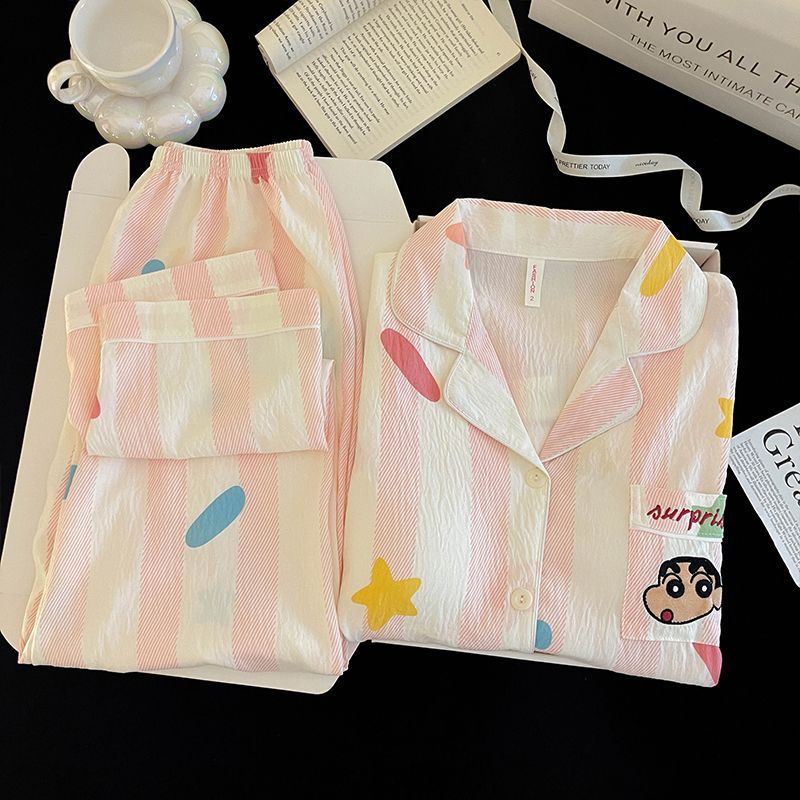 Al por mayor transfronterizo primavera y otoño dulce dibujos animados nubes de algodón pantalones de manga larga pijamas de niñas vestidos de hogar