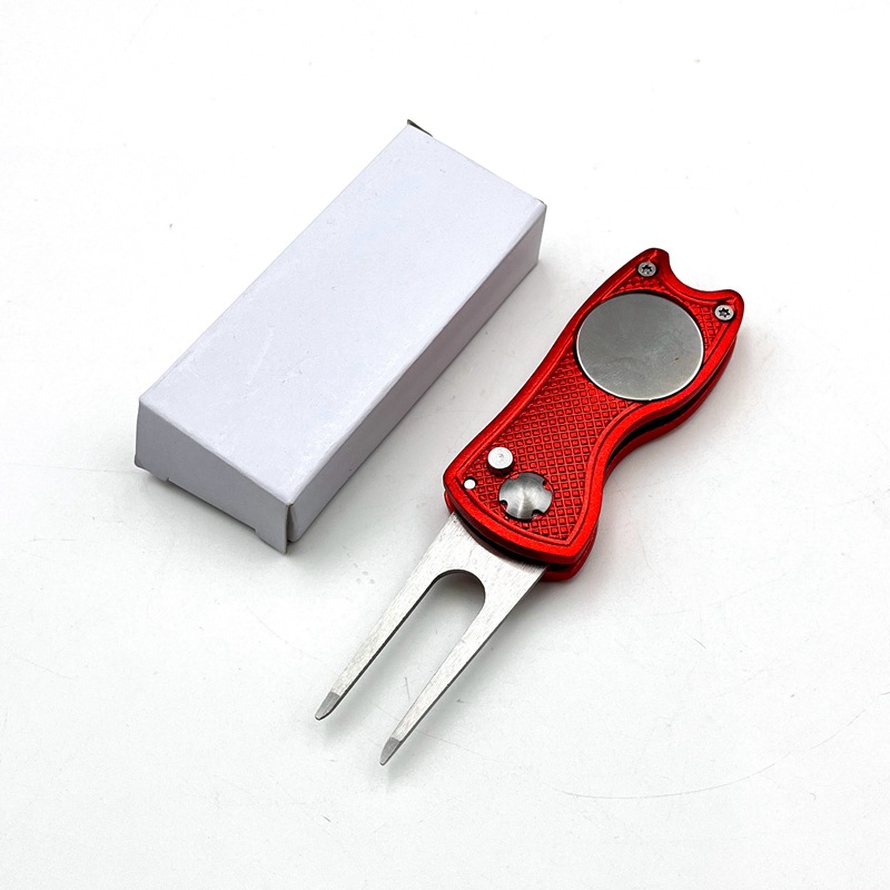 Pineapple Grid Stainless Steel Putting Green Spring Golf Fork Course Repair Tool In Stock_voghion.com