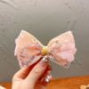 Children's hairgrip with bow for princess, cute hairpins, three dimensional hair accessory