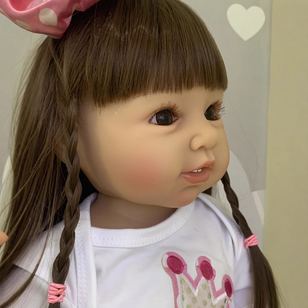55cm pegamento completo reborn niño simulación bebé muñeca transfronteriza azul mar suministro