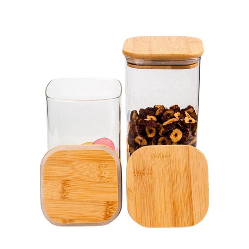 方形玻璃密封罐五谷杂粮收纳盒大容量玻璃瓶子高硼硅玻璃茶叶罐