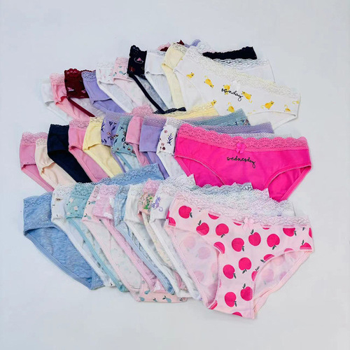 Polish Single Small Medium Large Girls Cotton Triangle Panties Student Comfortable Underwear Small Girl Underpants Children's Shorts 