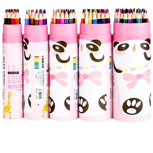 Colored pencils, 36 colors, bucket, children's doodle painting, art class, hexagonal sketch pencils, 48 colors, journal pencils