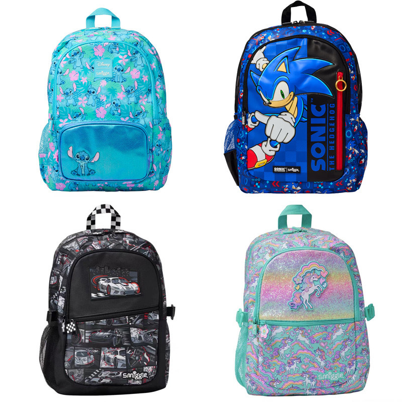 Smiggle grande kt Stitch mochila de gran capacidad de descompresión de doble hombro de dibujos animados