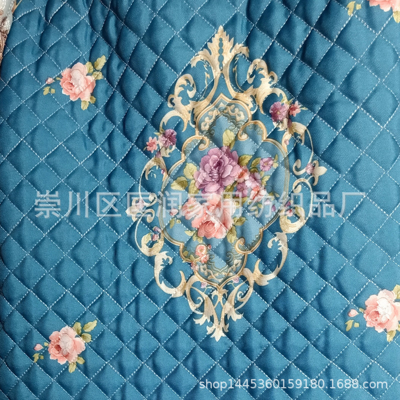 绗缝沙发垫布料半成品防滑底中间夹棉加厚棉麻面料2.7米门幅批发