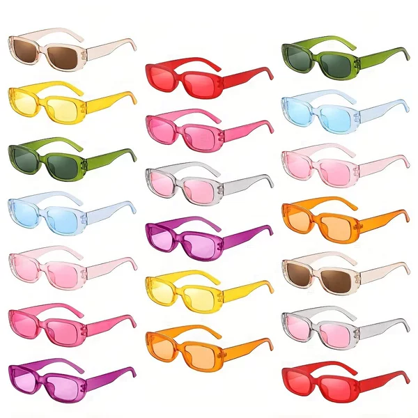 Foreign Trade Dopamine European and American Retro Harajuku Glasses for Women Hip-Hop Disco Sunglasses Cool Jelly Color Sunglasses for Men