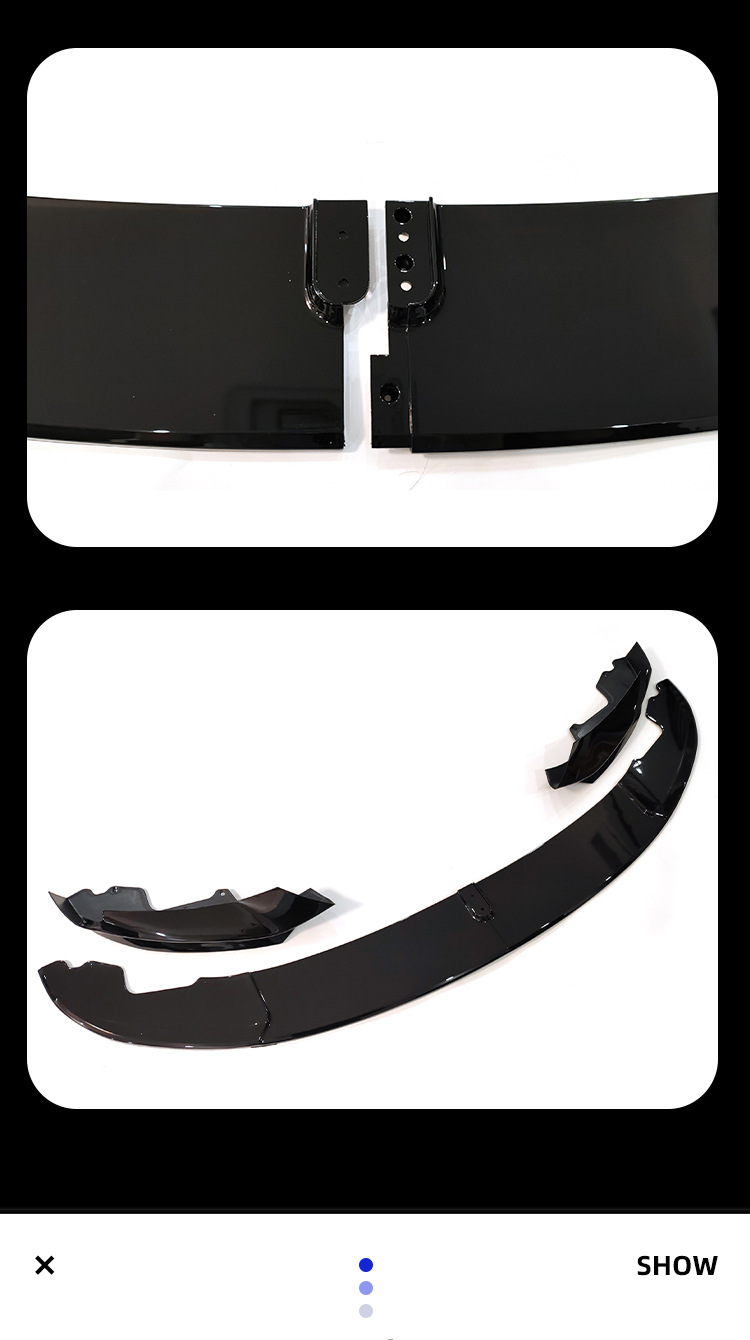 Applicable to 2012-2020 BMW 4 Series Front Lip F32F33F36 Double Door Four Door Change MP Bright Black Carbon Pattern Front Shovel