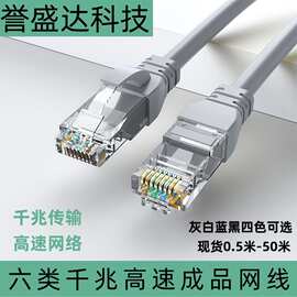 六类CAT6千兆宽带高速网线 八芯双绞线工程家装家用网络成品跳线