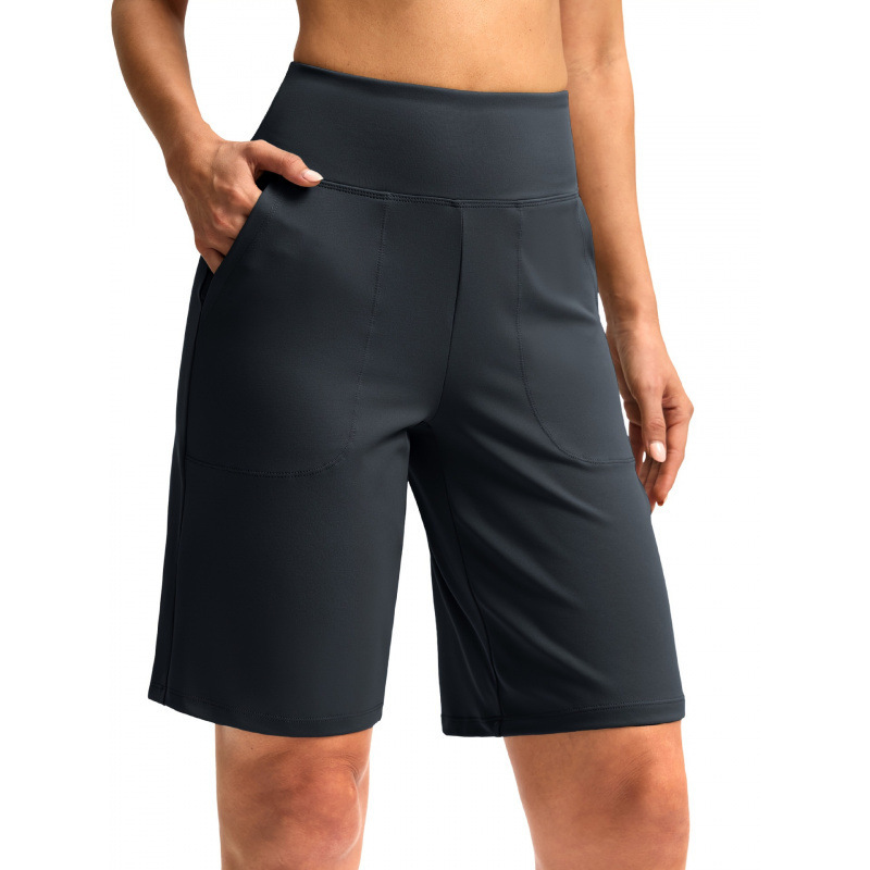 2025 Cross-Border New European and American Style High-Waisted Bermuda Shorts and Knee-Length Sports Shorts Cross-Border Dropshipping