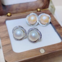2024新款爆款气质优雅耳环女天然珍珠耳钉S925银针轻奢高级感耳饰