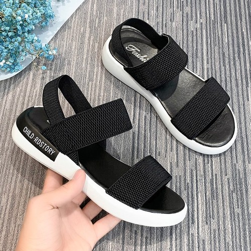 Women's Summer Slip-on Sandals with Soft Sole, Lightweight Flat Casual Comfortable Beach Sandals