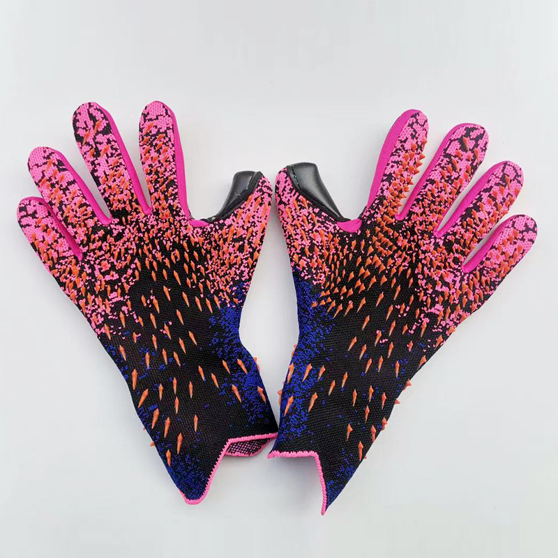 Guantes de portero de fútbol gruesos para adultos y niños, guantes sin dedos de látex antideslizantes transpirables, guantes de portero de fútbol