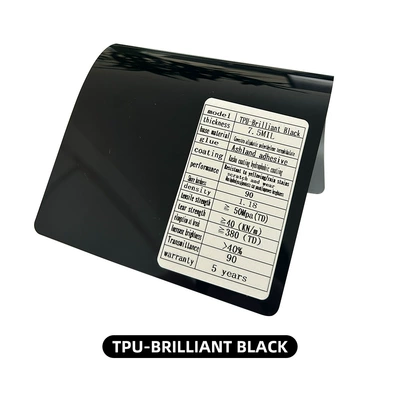Car paint protective film: Paint Protection Film Transparent - tpu-covestrocovestro-bright-black-piano-black-152cm15m-one-roll