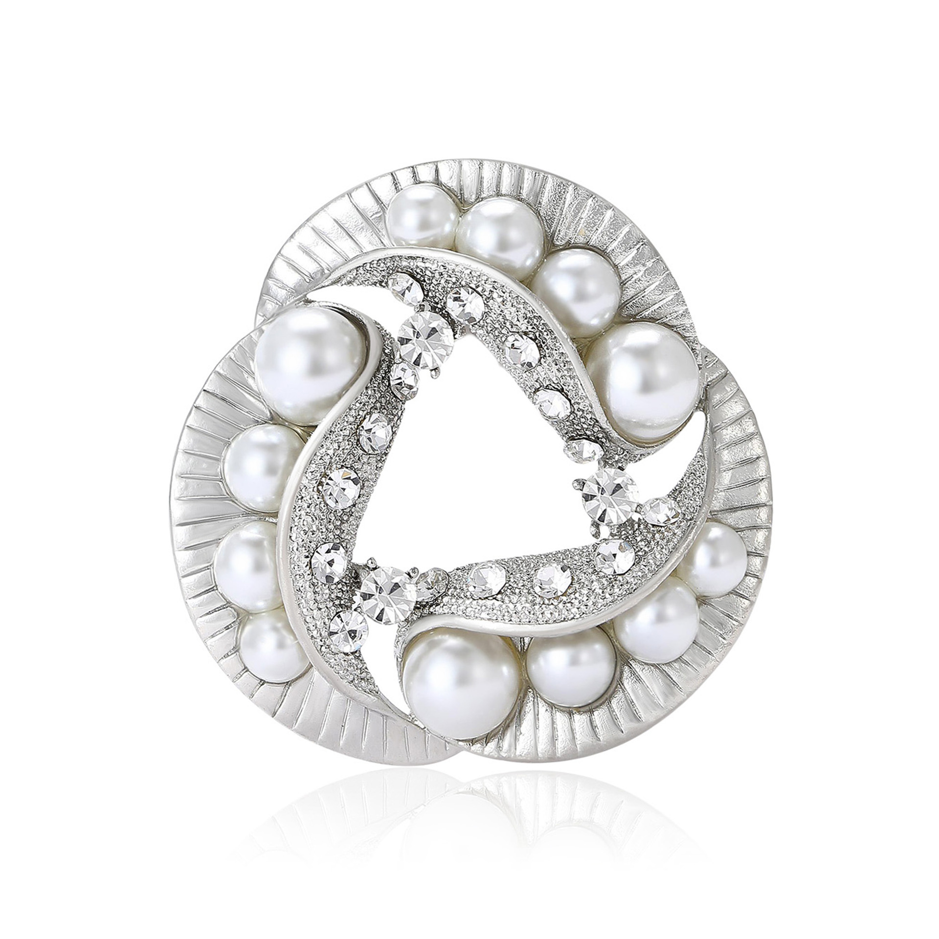 Eleganter Perlen Ring Brosche Damen Modisches Accessoire_voghion.com