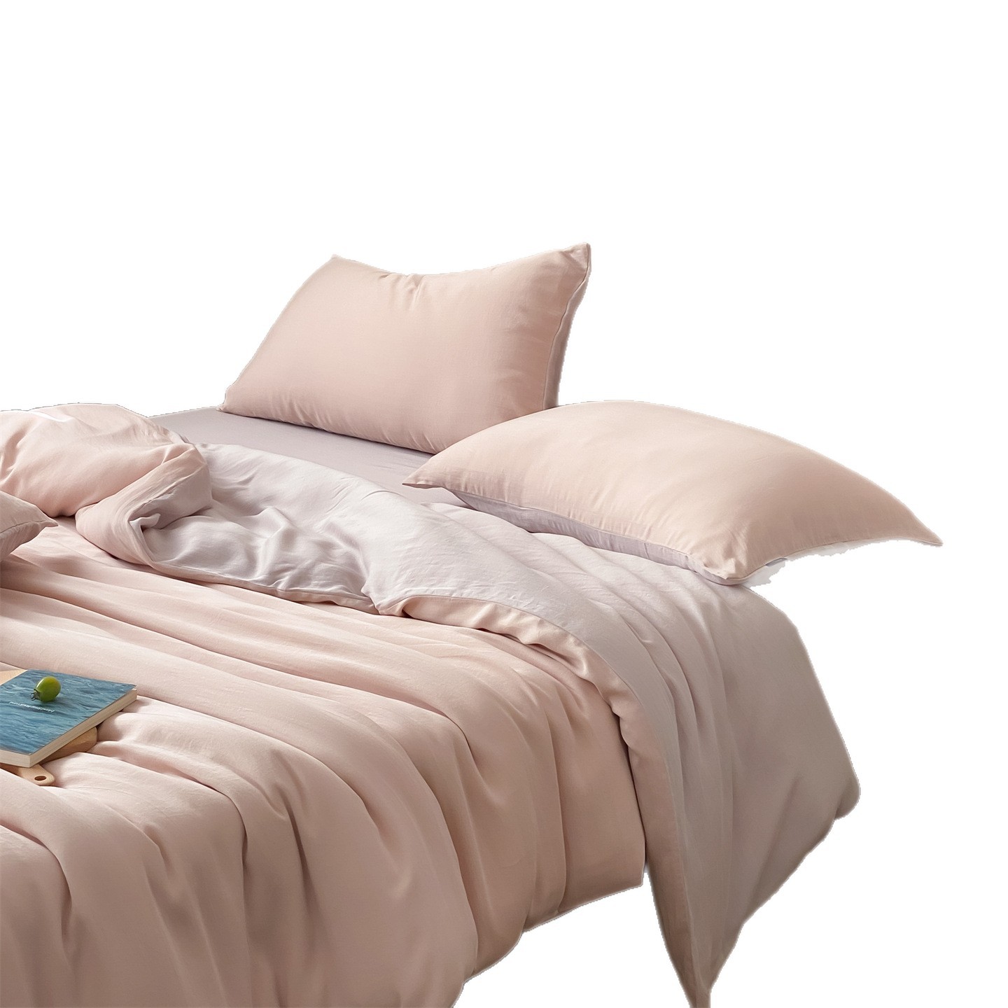 Conjunto de cama lenzing tencel com capa de edredão e lençol_voghion.com