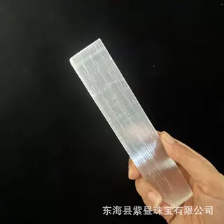 天然水晶原石摩洛哥透石膏板摆件 石膏棒柱家居装饰石头摆件定制