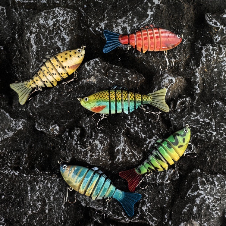 Leyouduo 多節魚ルアー バイオニックルアー 水中多節ルアー 7 セクション魚海釣り|undefined