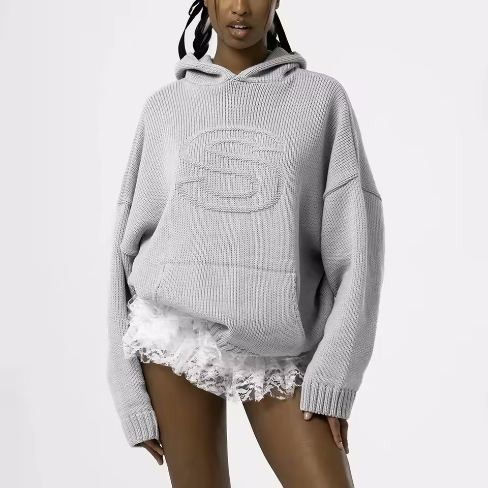 Women's Clothing Retro Trendy Knitted Sweater, Unisex, Versatile, Loose Fit, Popular Pullovers_ecoleips.com