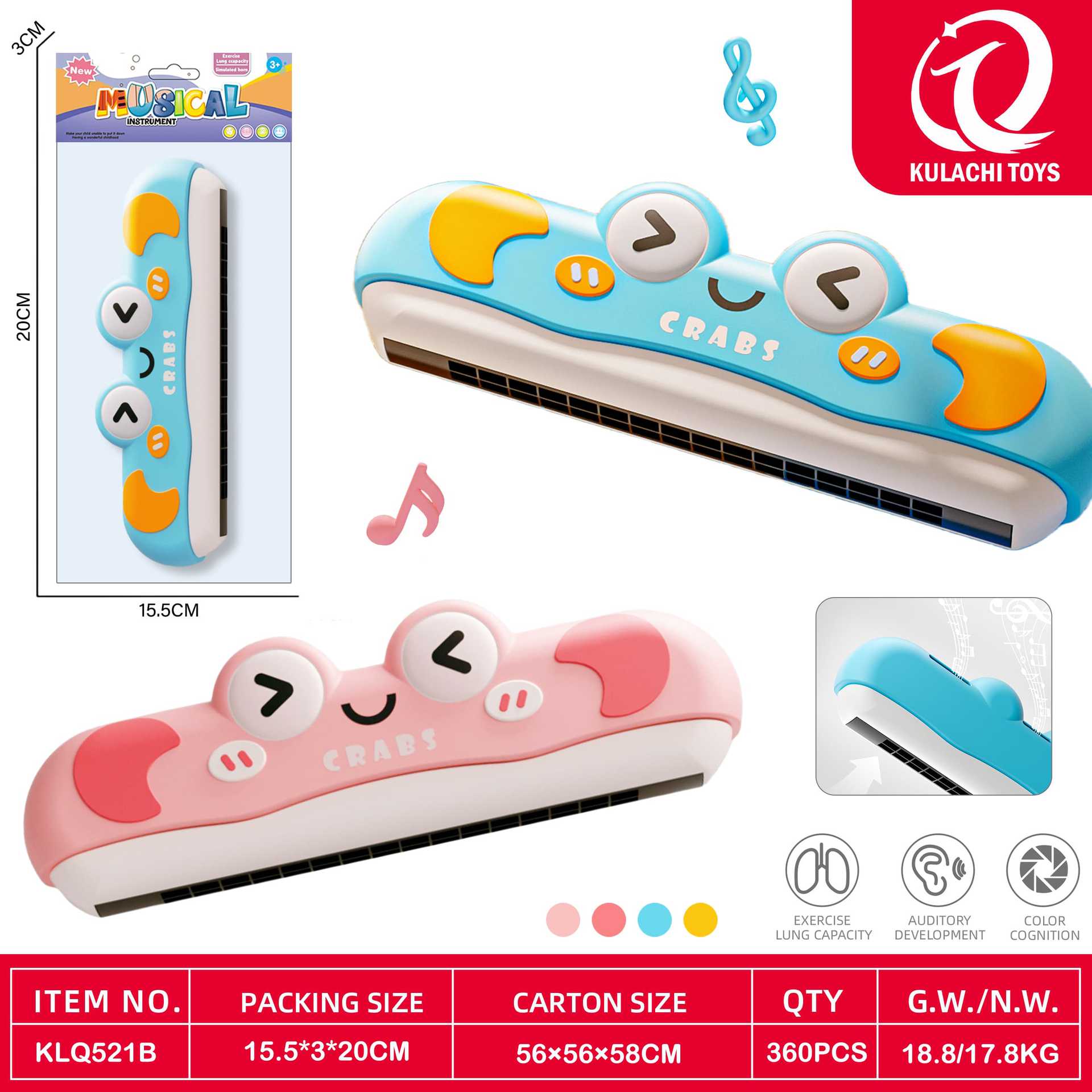 Sanrio trompeta principiante clarinete Kulomi juguetes musicales para niños instrumentos de viento guitarra bebé trompeta