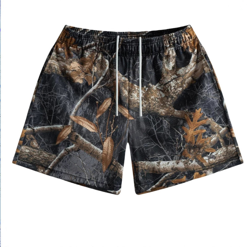 American Men's 3D Basketball Shorts Summer New Sports Fitness Running Basketball Quarter Shorts Beach Men's Shorts