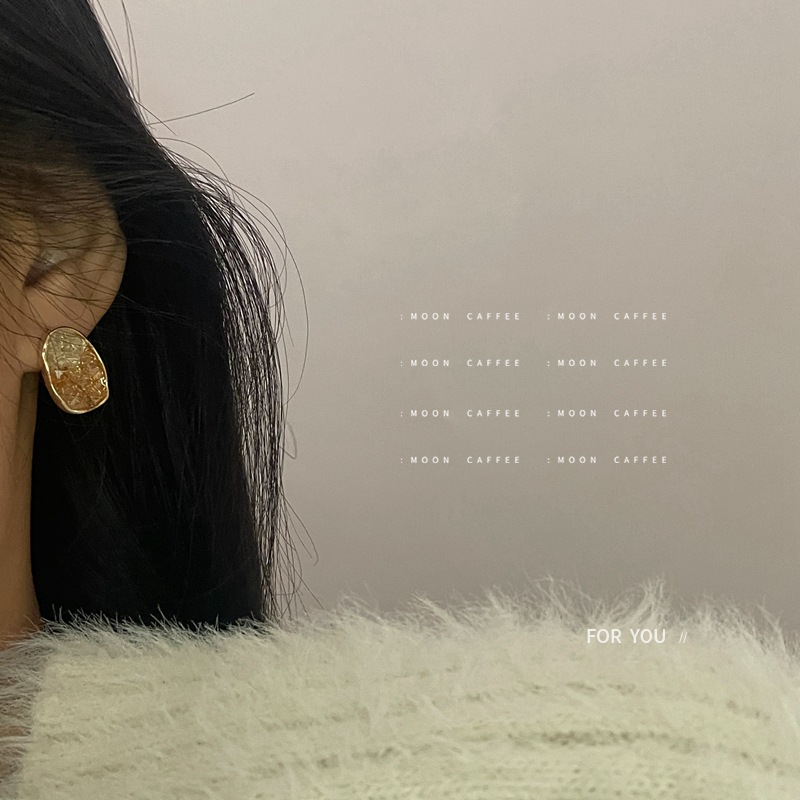 Unique Design Orange Sea Crystal 2023 New Trendy and High end Exquisite with Sterling Silver Style Earrings_voghion.com