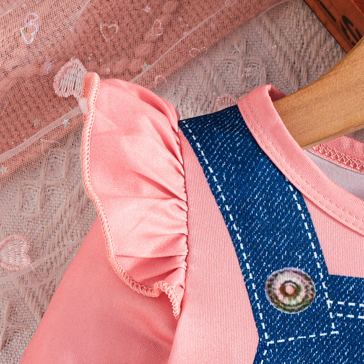 Jesenska obleka z žirafnim potiskom za deklice INS 2024_voghion.com