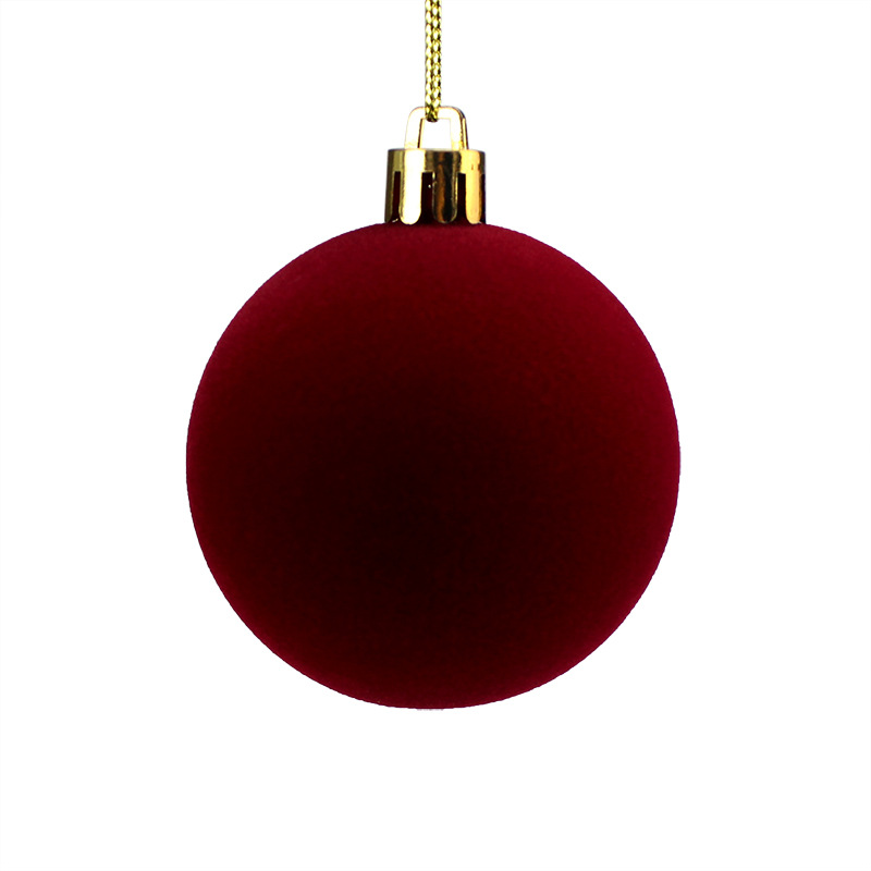 Bolas de Navidad multicolores flocado fabricantes de bolas de Navidad árbol de Navidad colgando bolas de decoración de vacaciones en stock al por mayor image 6