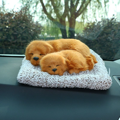 Car ornaments, cat ornaments - large-mother-and-child-golden-retriever